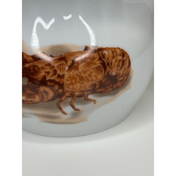 Vtg Wawel Lobster Sauce Pitcher Creamer Gold Trim Poland JKW Bavarian Porcelain - Picture 3 of 12